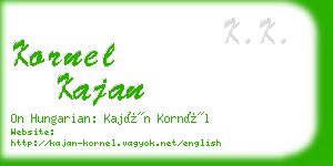 kornel kajan business card